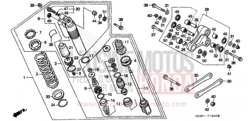 KISSEN, HINTEN (1) CR250RV de 1997
